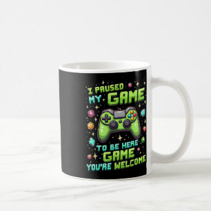 Rolig Pixeldesign För Spelare Jag Pausade Mitt Spe Kaffemugg