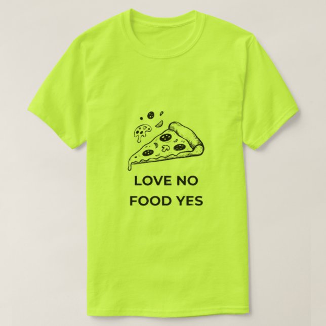 Rolig Pizza Älskare T Shirt (Design framsida)