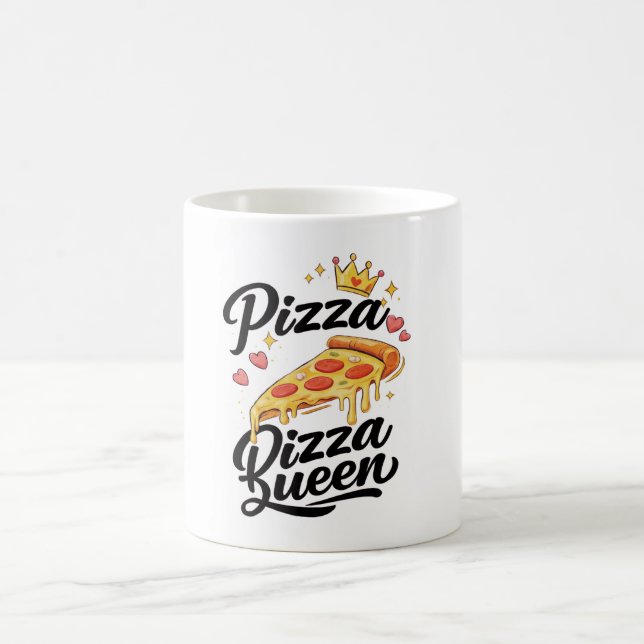 Rolig Pizza Drottning Matlagning-mugg för Kvinnor  Kaffemugg (Center)
