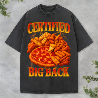 Rolig Pizza Fest T-shirt Bootleg Rap Stil Mat Matm