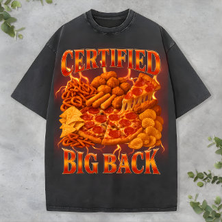 Rolig Pizza Fest T-shirt Bootleg Rap Stil Mat Matm