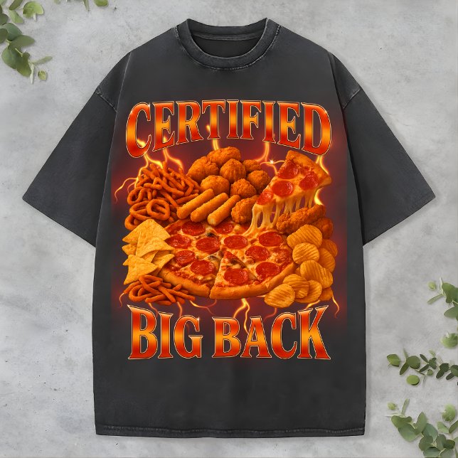 Rolig Pizza Fest T-shirt Bootleg Rap Stil Mat Matm (Skapare uppladdad)