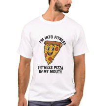 Rolig Pizza Fitness T-Shirt – “Jag är inne i fitne