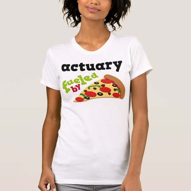 Rolig) Pizza för försäkringsstatistiker ( T-shirt (Framsida)