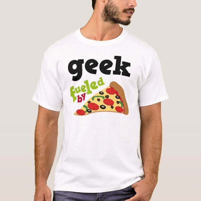 Rolig) Pizza för Geek ( Tee (Framsida)
