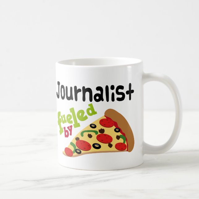 Rolig) Pizza för journalist ( Kaffemugg (Höger)