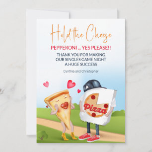 Rolig Pizza Kärlek Tack Kort