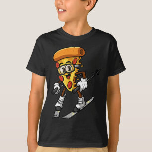 Rolig Pizza Skid Ostig Paj Matbloggare Skidåkning T Shirt