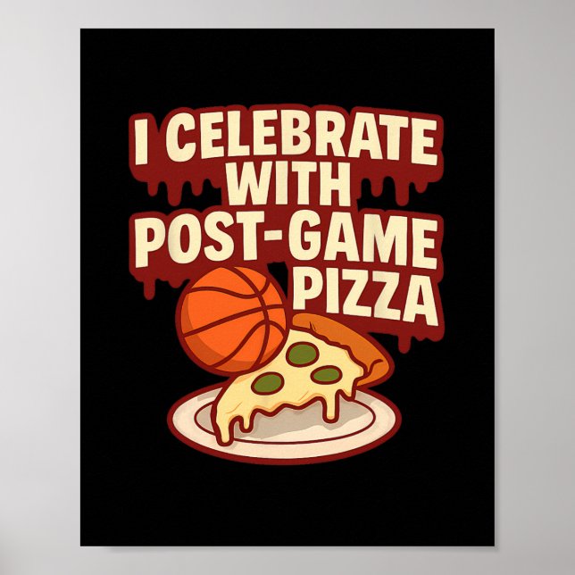 Rolig Pizza Skiss Efter Matchen Fläkt Utrustning D Poster (Framsidan)