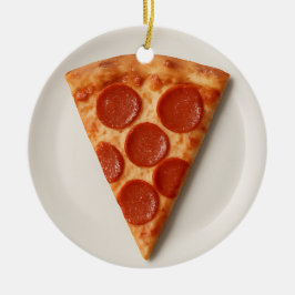 Rolig Pizzabit – Personlig julpresent Julgransprydnad Keramik