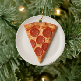 Rolig Pizzabit – Personlig julpresent Julgransprydnad Keramik