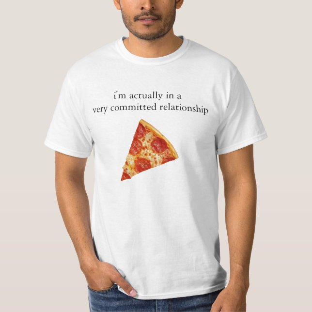 Rolig Pizzaförhållandeutslagsplats Tee Shirt (Framsida)