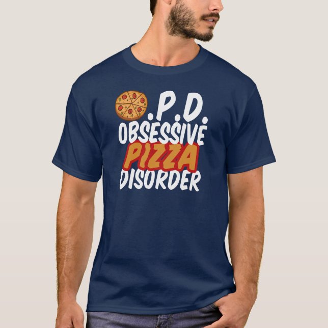 Rolig Pizzamörk Tee (Framsida)