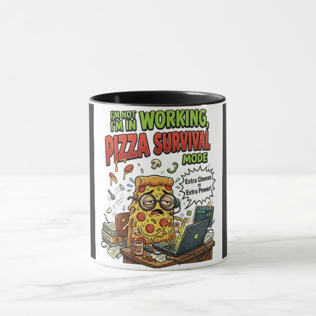 Rolig Pizzatillväxtläge Kaffe Mugg | Pizza Älskare (Center)