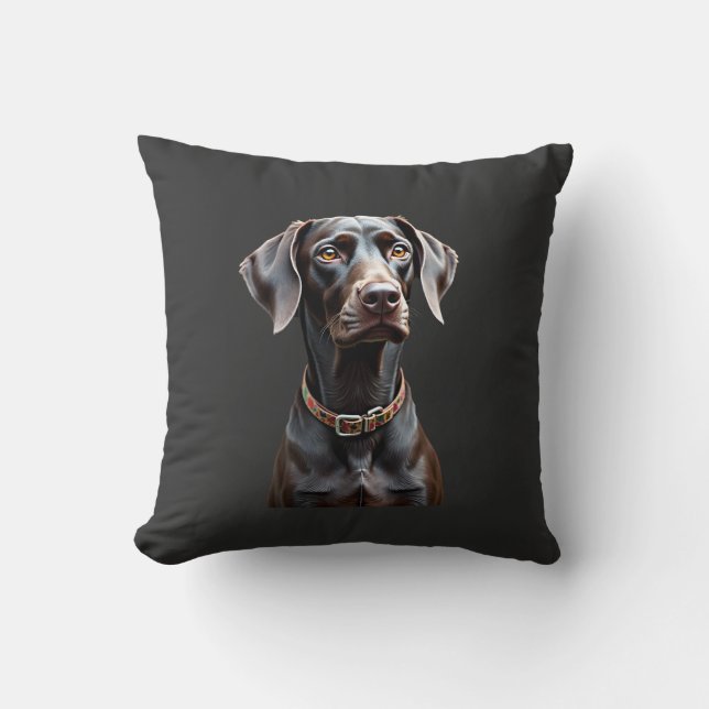 Rolig Pointer Tröja Pointer Mamma Pappa Hundälskar Kudde (Framsida)