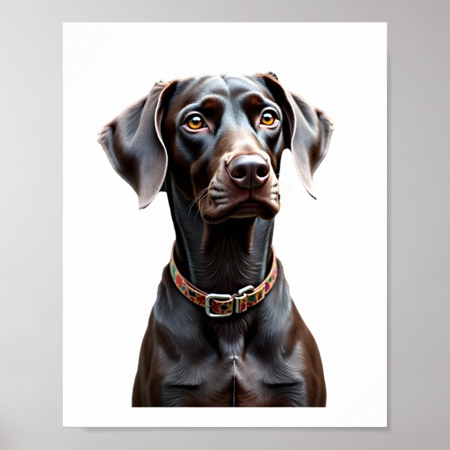 Rolig Pointer Tröja Pointer Mamma Pappa Hundälskar Poster (Framsidan)