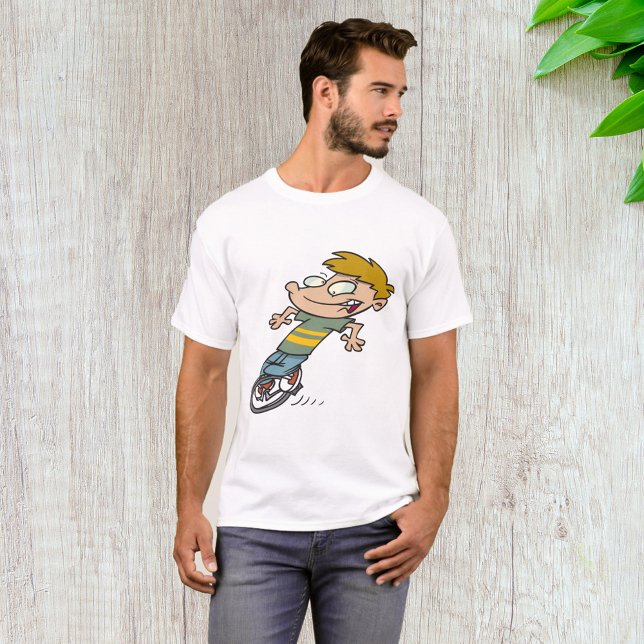 Rolig Pojke Ridning Enhjuling T Shirt (Skapare uppladdad)