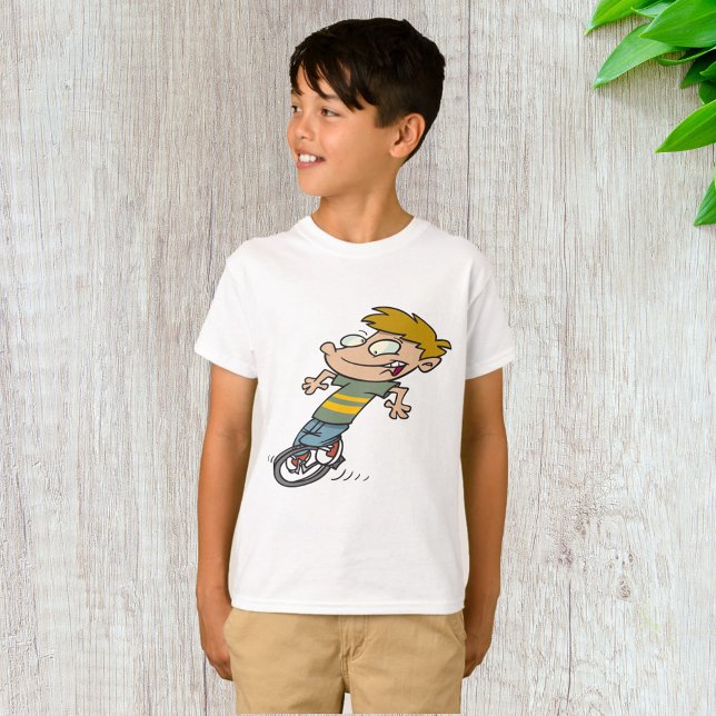 Rolig Pojke Ridning Enhjuling T Shirt (Skapare uppladdad)