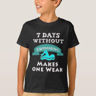 Rolig pojkesimmaregåva 7 dagar, utan att simma t shirt