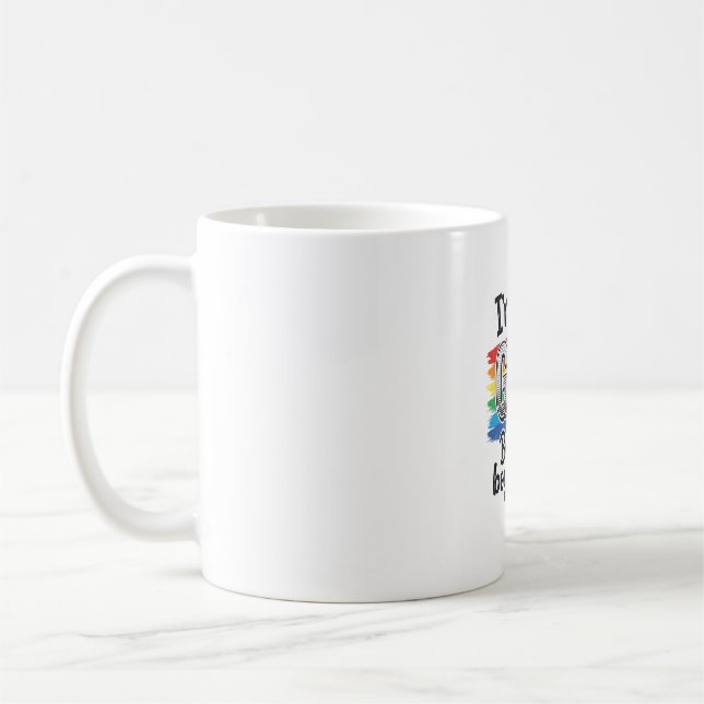 Rolig Pojkvän Pride Vintage Graverad Tröja Desi Kaffemugg (Vänster)
