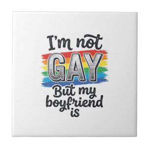 Rolig Pojkvän Pride Vintage Gravyr T-Shirt Desi Kakelplatta