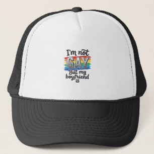 Rolig Pojkvän Pride Vintage Gravyr T-Shirt Desi Keps