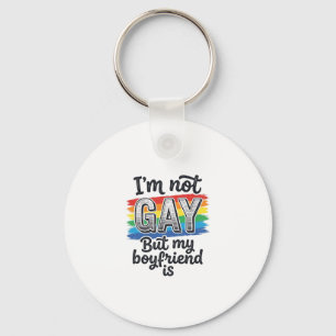 Rolig Pojkvän Pride Vintage Gravyr T-Shirt Desi Nyckelring