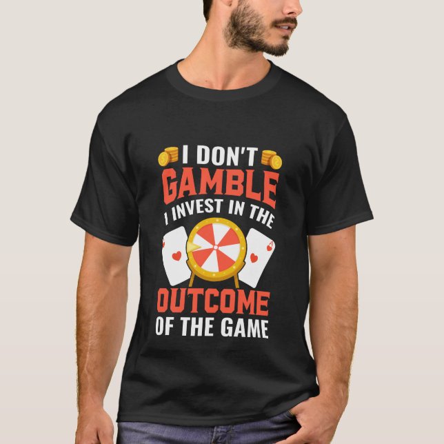 Rolig poker-ordkonst  t shirt (Framsida)