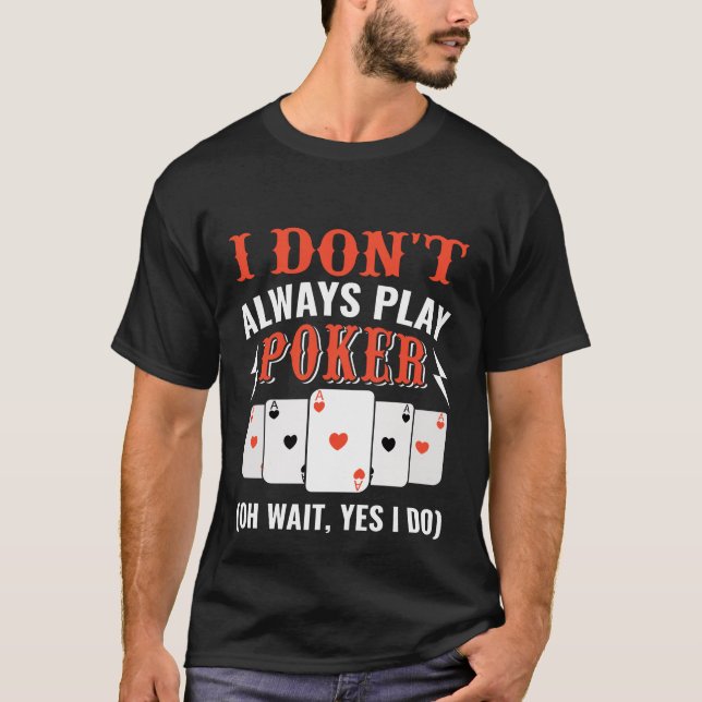 Rolig poker-ordkonst  t shirt (Framsida)