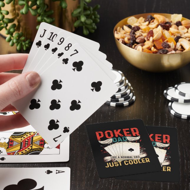 Rolig Poker Pappa ordkonst  Casinokort (På plats)