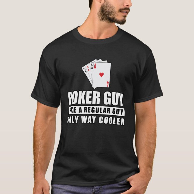 Rolig Pokerdesign T Shirt (Framsida)
