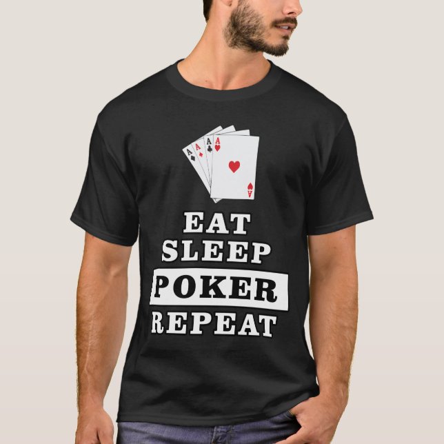 Rolig Pokerdesign T Shirt (Framsida)