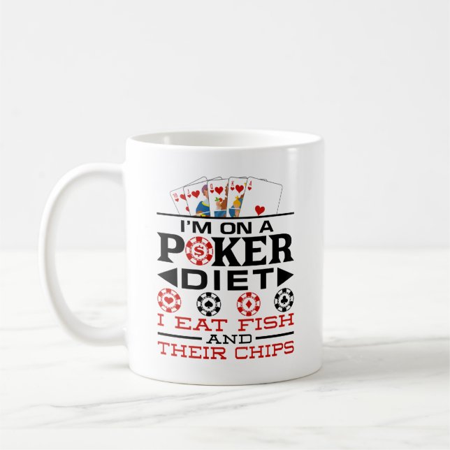 Rolig Pokerdietschips-sats Kaffemugg (Vänster)