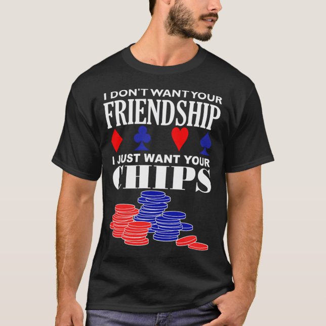 Rolig Pokersats T Shirt (Framsida)
