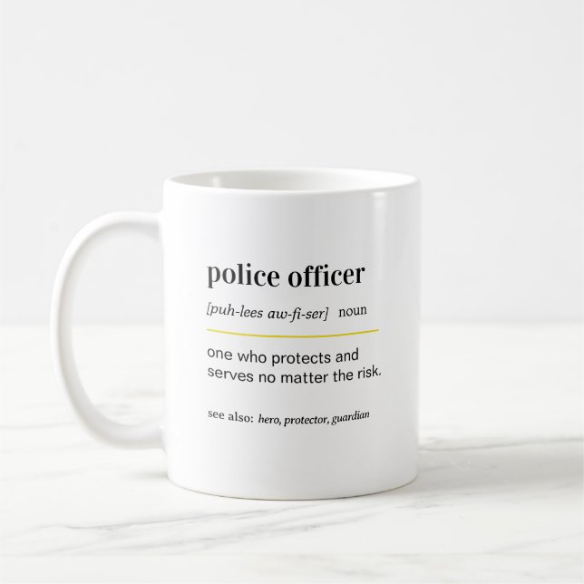 Rolig polispresent Kaffemugg (Vänster)