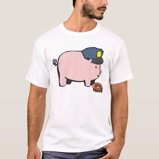 Rolig polisskjorta - rolig snutskjorta t shirt (Framsida)