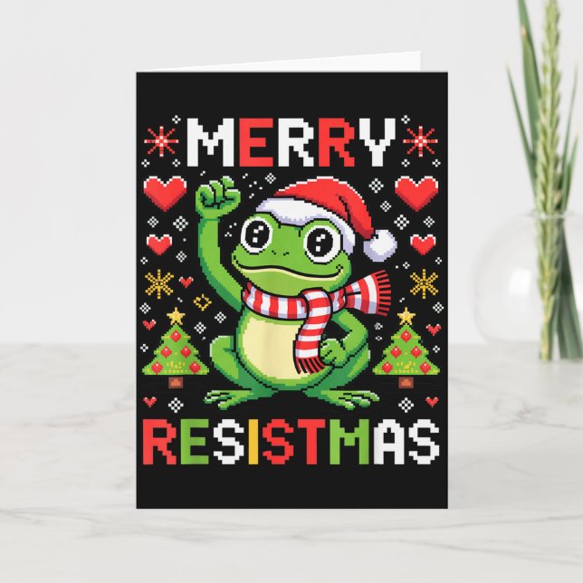 Rolig politisk julgroda Merry Resistmas 202 Kort (Framsida)