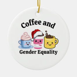 Rolig politisk kaffe feministisk gay-pr Pride HBTQ Julgransprydnad Keramik