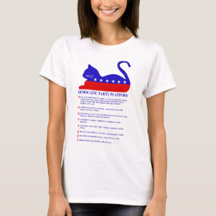 Rolig politisk katt för Democatic partyplattform T Shirt