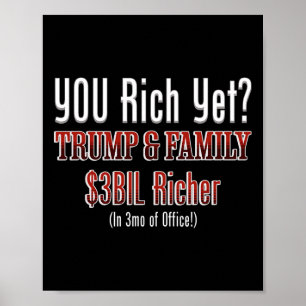 Rolig Politisk Korrupt Trump Blir Rikare På Kontor Poster