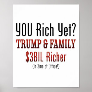 Rolig Politisk Korrupt Trump Blir Rikare På Kontor Poster