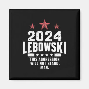 Rolig Politisk Lebowski Val Rösta 2024 Magnet