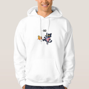 Rolig Politisk Meme Ingen Katt Design Hoodie