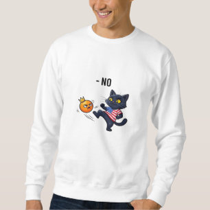 Rolig politisk meme utan kattdesign lång ärmad tröja