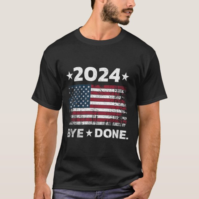 Rolig politisk valkampanj Trump 2024  T Shirt (Framsida)