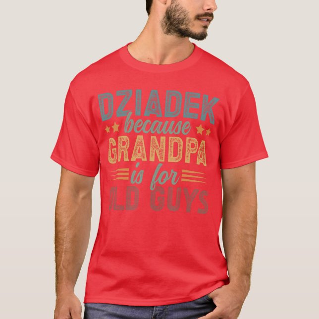 Rolig polsk farfar Dziadek Farfar r T Shirt (Framsida)