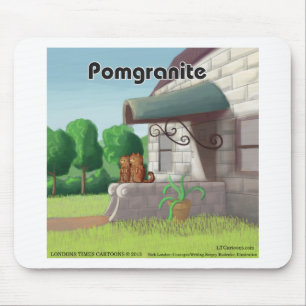 Rolig Pomeranian På Granit (Pomegranit) Musmatta