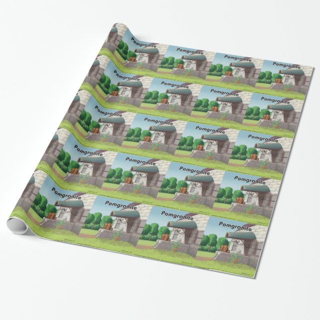 Rolig Pomeranian På Granit (Pomegranit) Presentpapper (Utrullad)