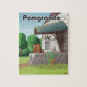 Rolig Pomeranian På Granit (Pomegranit) Pussel