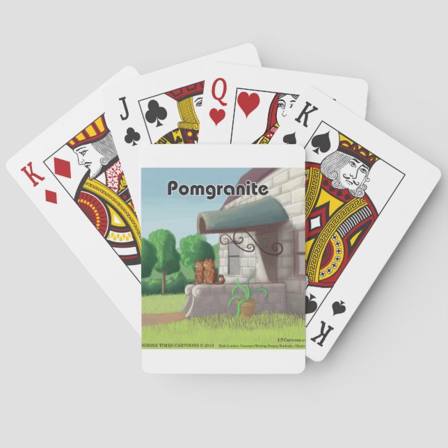 Rolig Pomeranian På Granit (Pomegranit) Spelkort (Baksidan)
